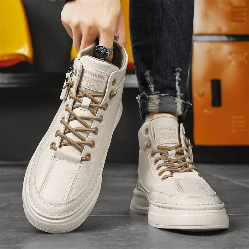 Male Sneakers High-top Loafers Skateboard Sports and Leisure Shoes for Men Men's Sneakers Non-Slip Soft and Comfortable New