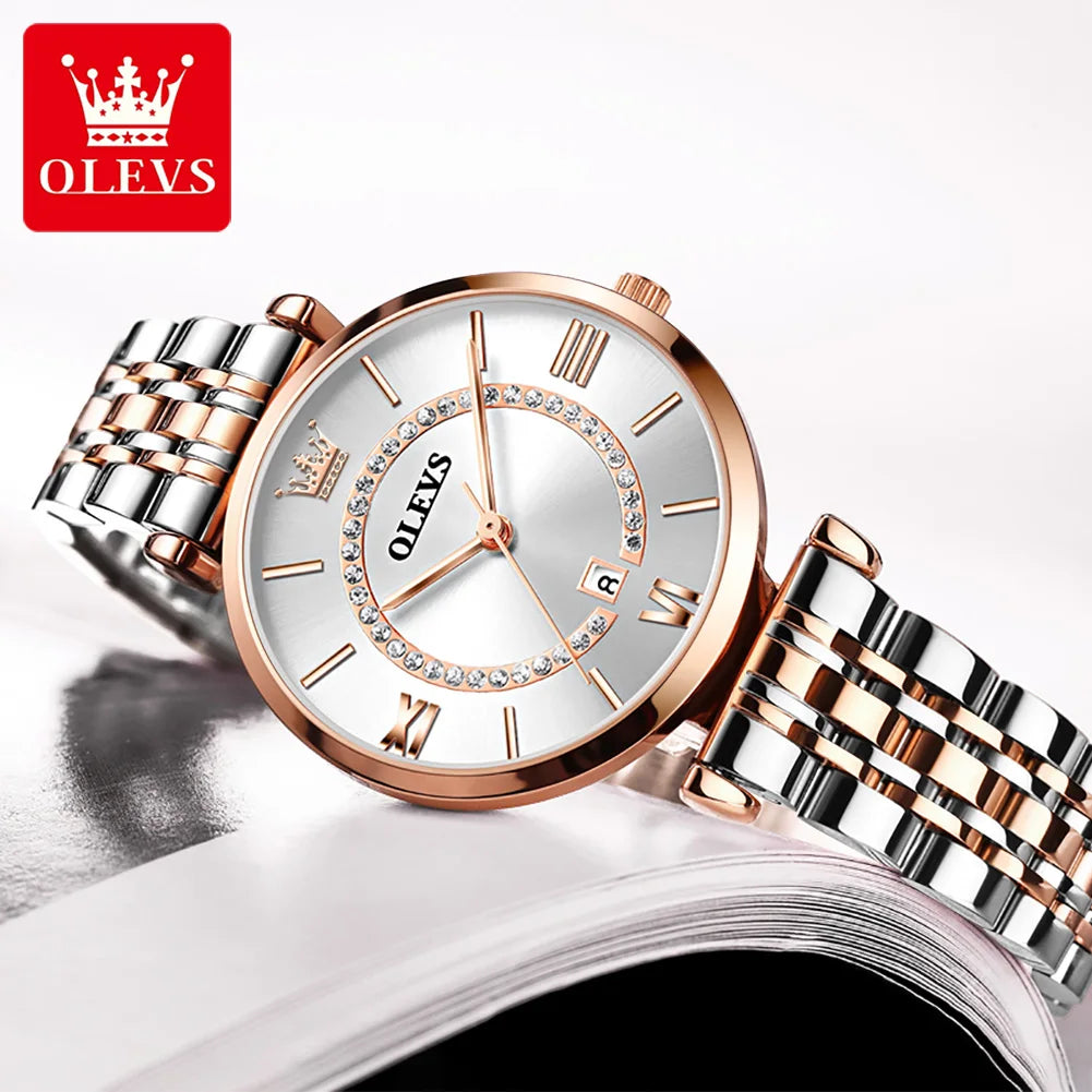 OLEVS 6892 Original Fashion Watches for Women Elegant Female Classic Clock Luxury Ladies Quartz Wristwatches