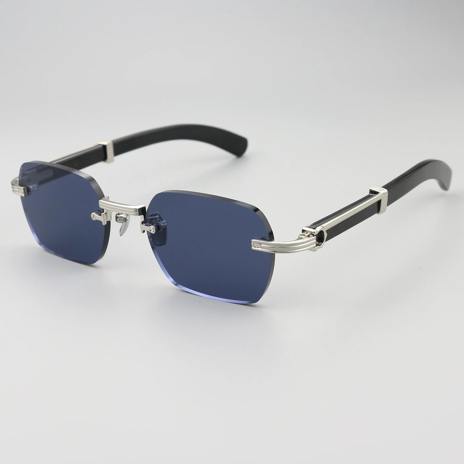 PENG handmade horn sunglasses with frameless design, UV400 protection, business and leisure dual-use, customizable prescription