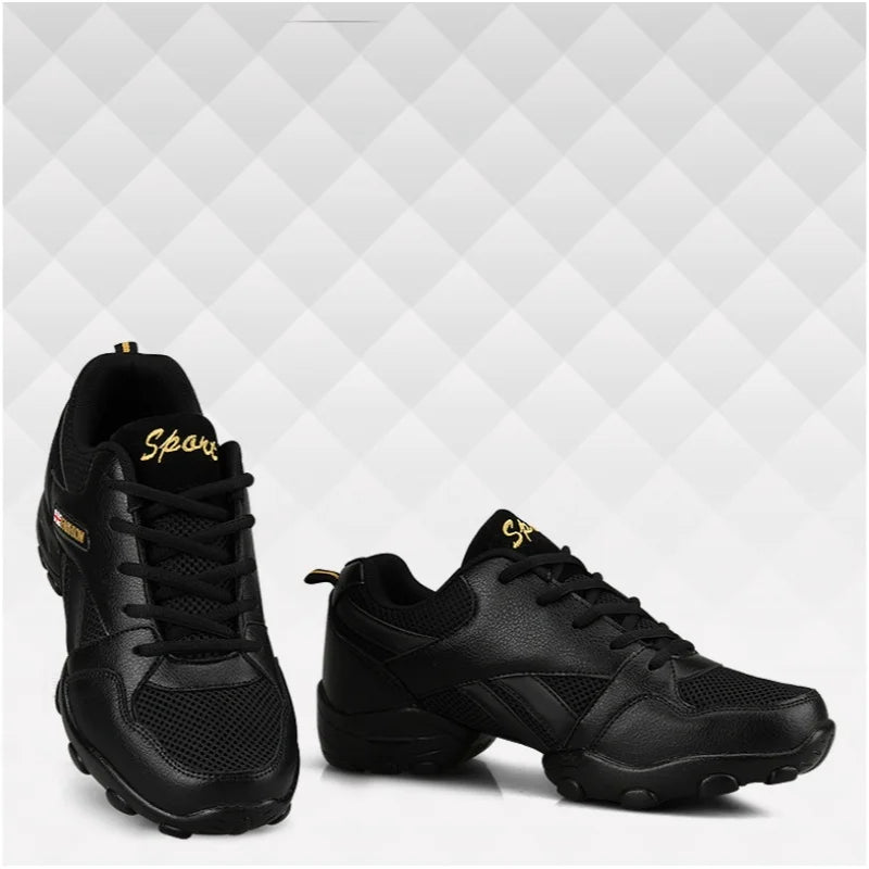 Men's Dance Sneakers Breathable Mesh Split Sole Modern Jazz Hip Hop Dance Shoes 602