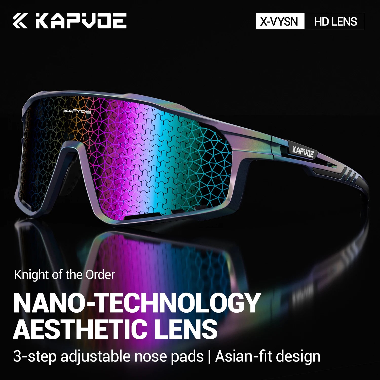 KAPVOE Nano Lenses Cycling Glasses Fashion Outdoor Sports Bicycle Sunglasses Men MTB Cycling Sunglasses Women Road Bike Glasses