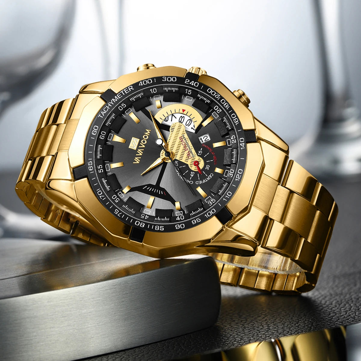 2023 Top Brand Luxury Watch Fashion Selling Gold Sports Casual Quartz Travel Wristwatch Waterproof Mens Clock Relogio Masculino