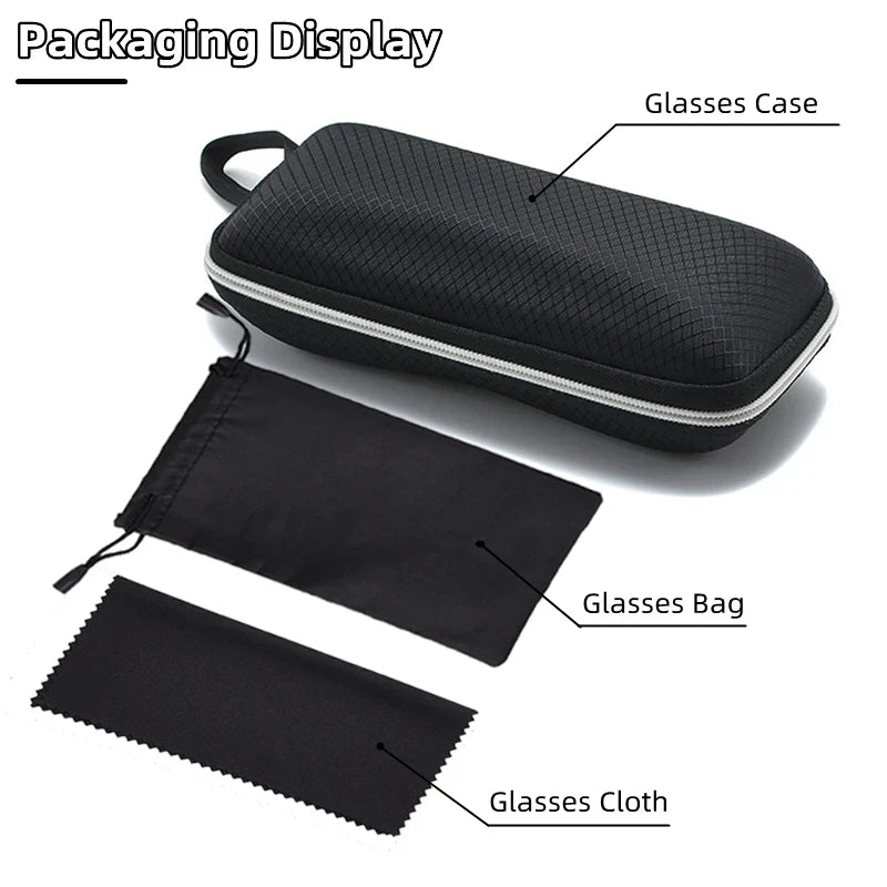 High Quality Thick Framed Acetate Fiber Myopia Sunglasses for Men and Women Luxury Square Design Driving and Fishing Sun Glasses