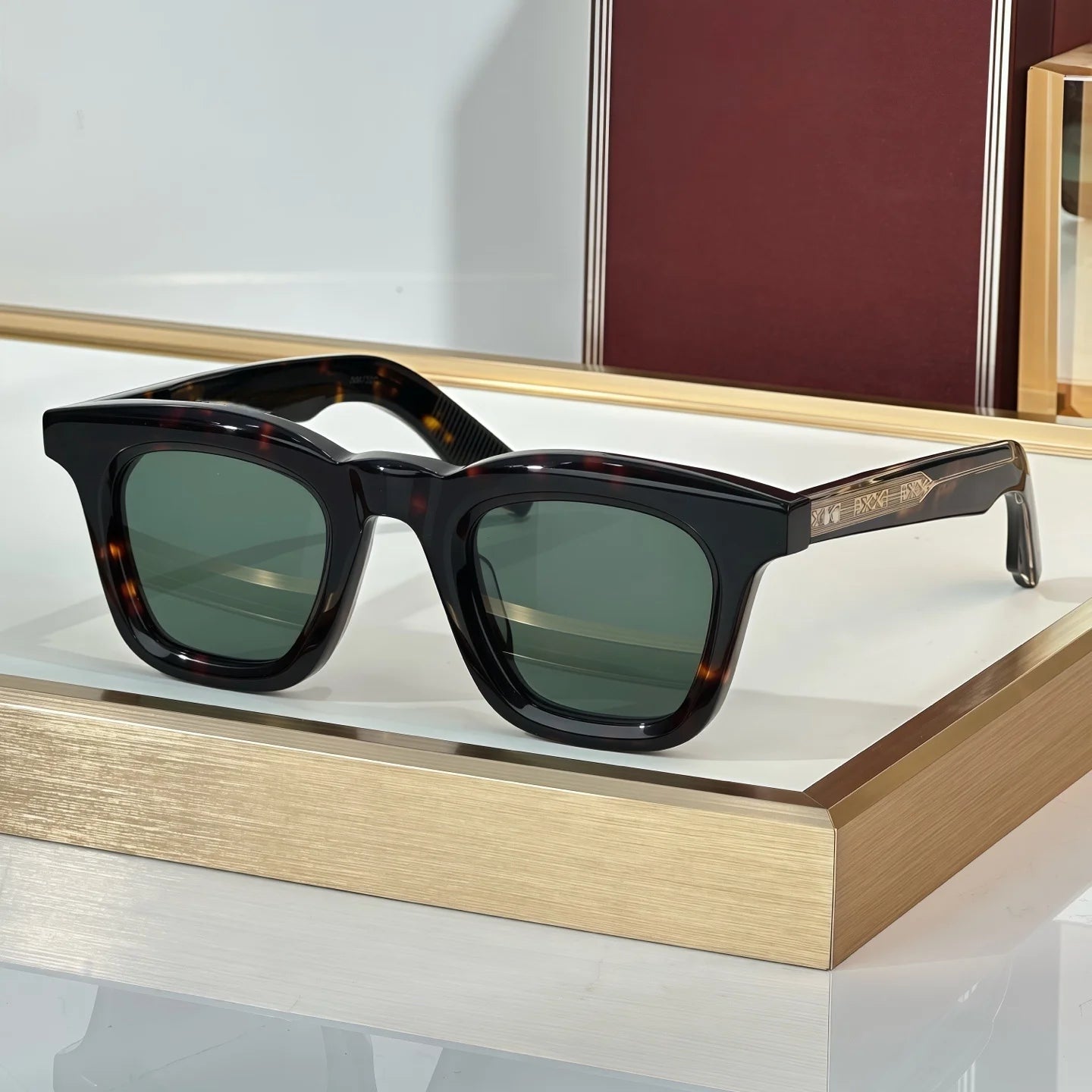 JMM LECLAIR Sunglasses Men Fashion Travel Sunglasses Square Thick Acetate Popular Luxury Brand Women's Sunglasses in Trend