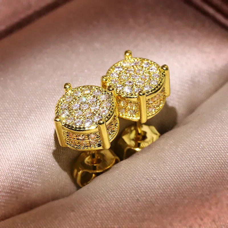 Gorgeous 18k gold real gold Earrings For Women Wedding Bridal Engagement Party Earring Female minimalist jewelry