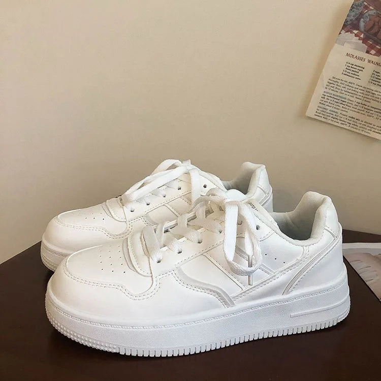 New 2024 Woman Tennis Sneakers Fashion Comfort Sports Board Shoes Casual Academy Style Little White Shoes Female Spring autumn