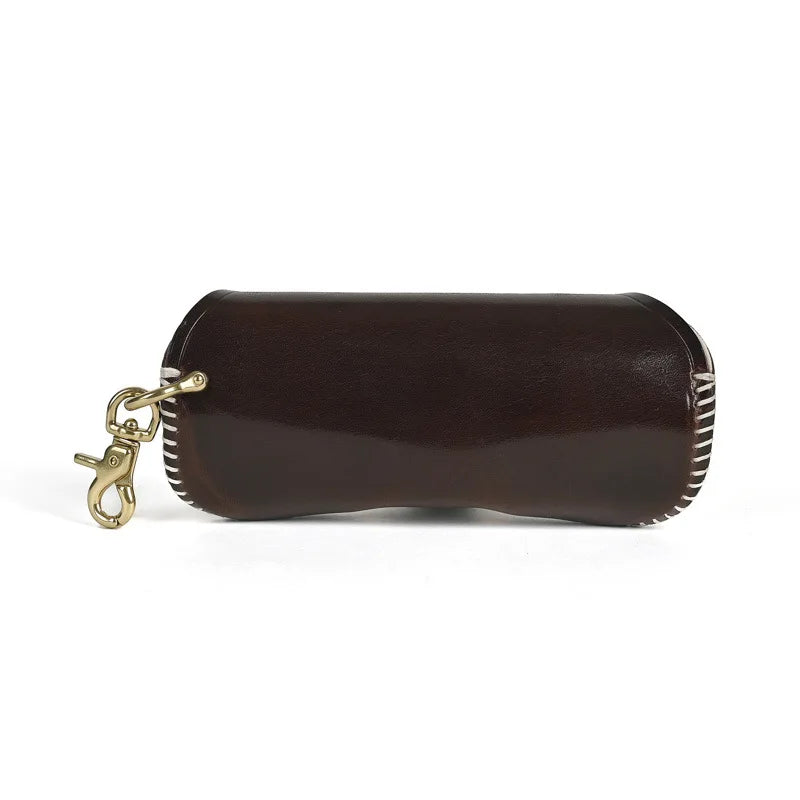 Full-grain Leather Handmade Retro Glasses Case, Sunglasses Storage Box