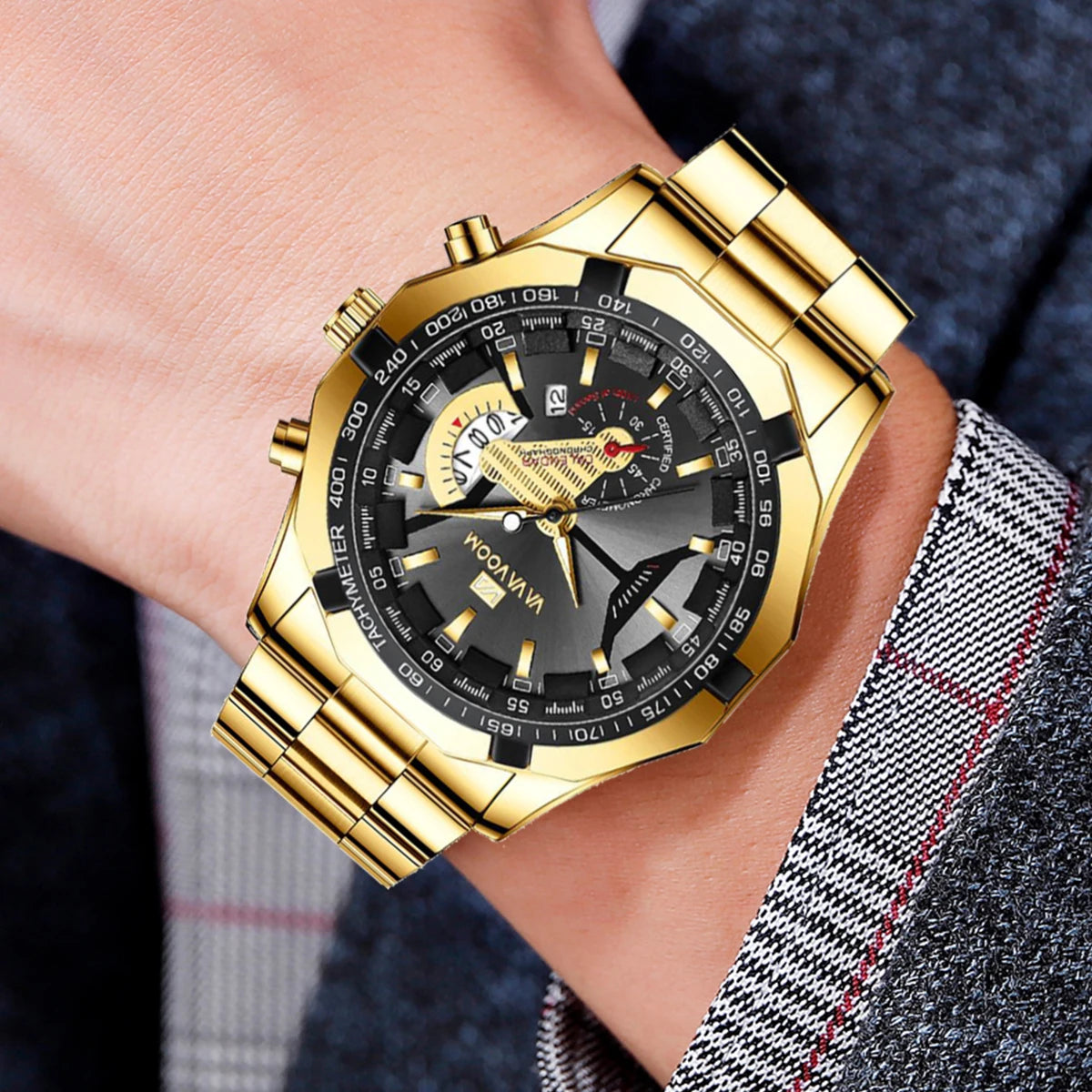 2023 Top Brand Luxury Watch Fashion Selling Gold Sports Casual Quartz Travel Wristwatch Waterproof Mens Clock Relogio Masculino