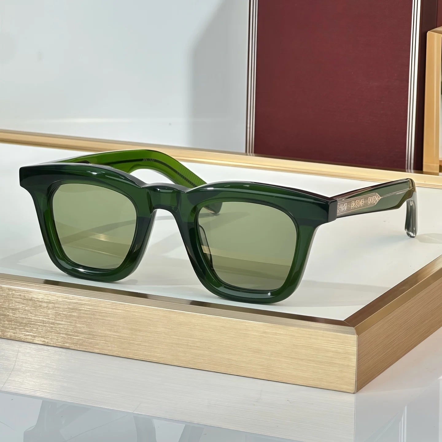 JMM LECLAIR Sunglasses Men Fashion Travel Sunglasses Square Thick Acetate Popular Luxury Brand Women's Sunglasses in Trend