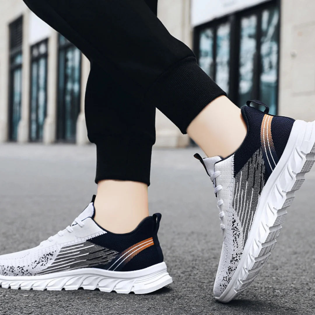 Sneakers new men's shoes trend foreign trade flying woven lace-up running shoes breathable Korean version of tide shoes