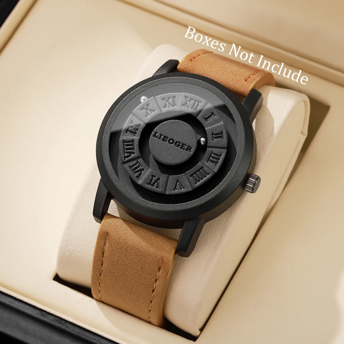 Fashion Magnetic Suspension Men Watches Casual Sports Roma Dial Wristwatches For Mens Clock(Without Box)