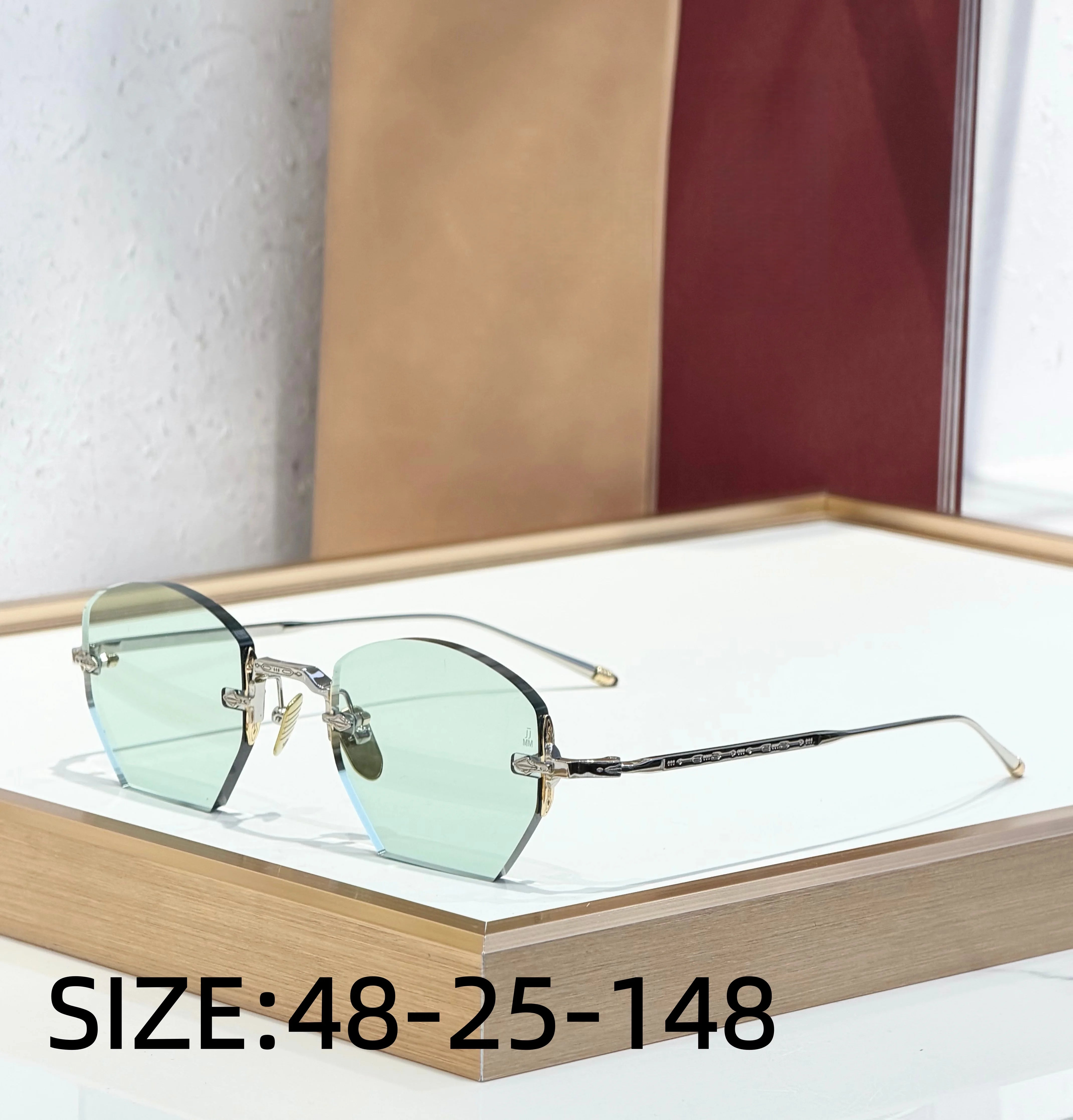 OATMAN Luxury Hexagonal No Frame Sunglasses Premium Alloy Business Elegant Handcrafted Designer Inspired Minimalist