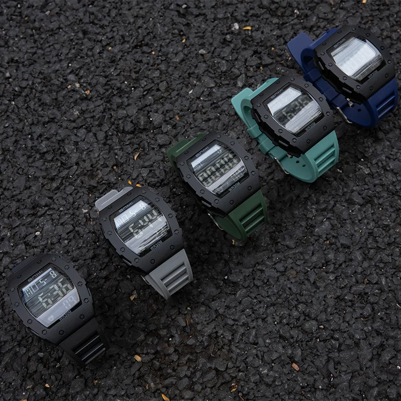 Watches For Man Fashion Sport Stopwatch Alarm Clock Silicone Strap Multifunctional Waterproof Fitness LED Electronic Watch