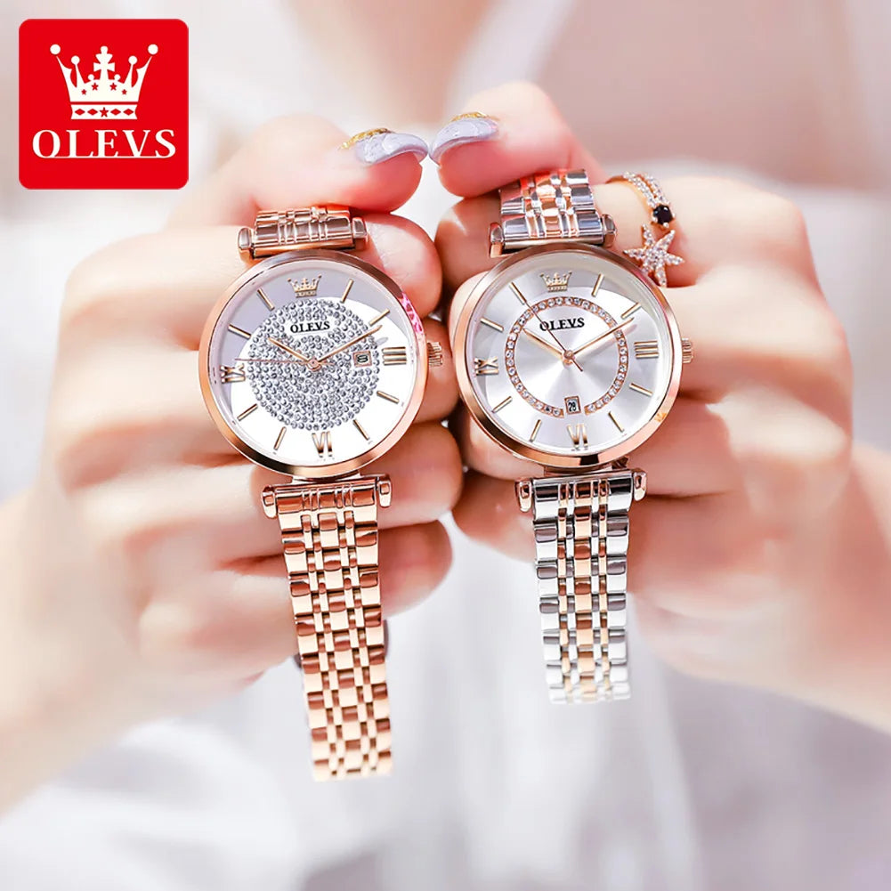 OLEVS 6892 Original Fashion Watches for Women Elegant Female Classic Clock Luxury Ladies Quartz Wristwatches