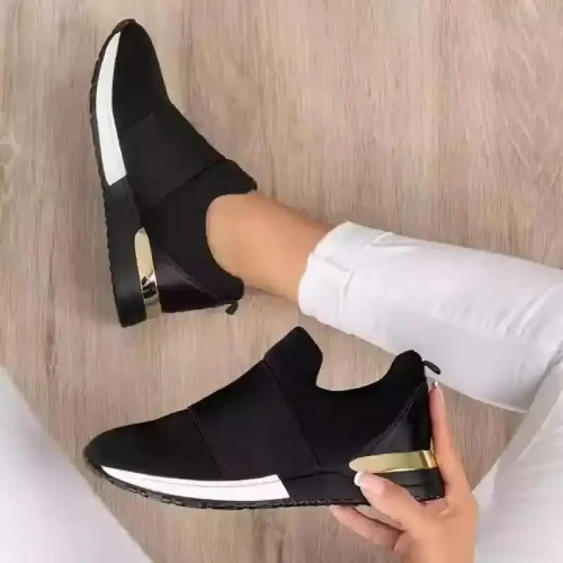 Women's Sneakers Breathable Mesh 2024 Hot Sale Spring Fashion Casual Comfortable Slip-On Solid Color Ladies Vulcanize Shoes