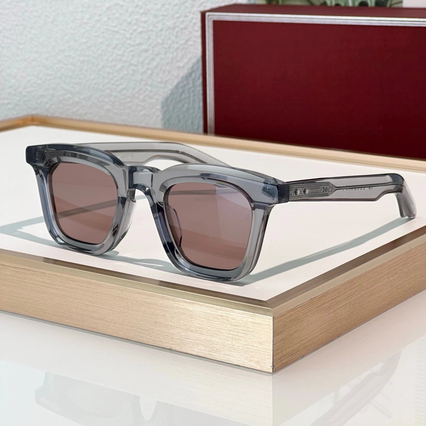 JMM LECLAIR Sunglasses Men Fashion Travel Sunglasses Square Thick Acetate Popular Luxury Brand Women's Sunglasses in Trend