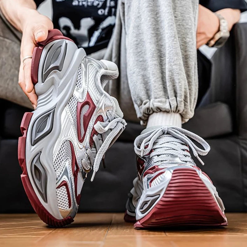 Low-Top Thick Platform Man Casual Sneaker Spring and Autumn Designer Trend 2025 Comfortable High Quality Sports Shoes for Men