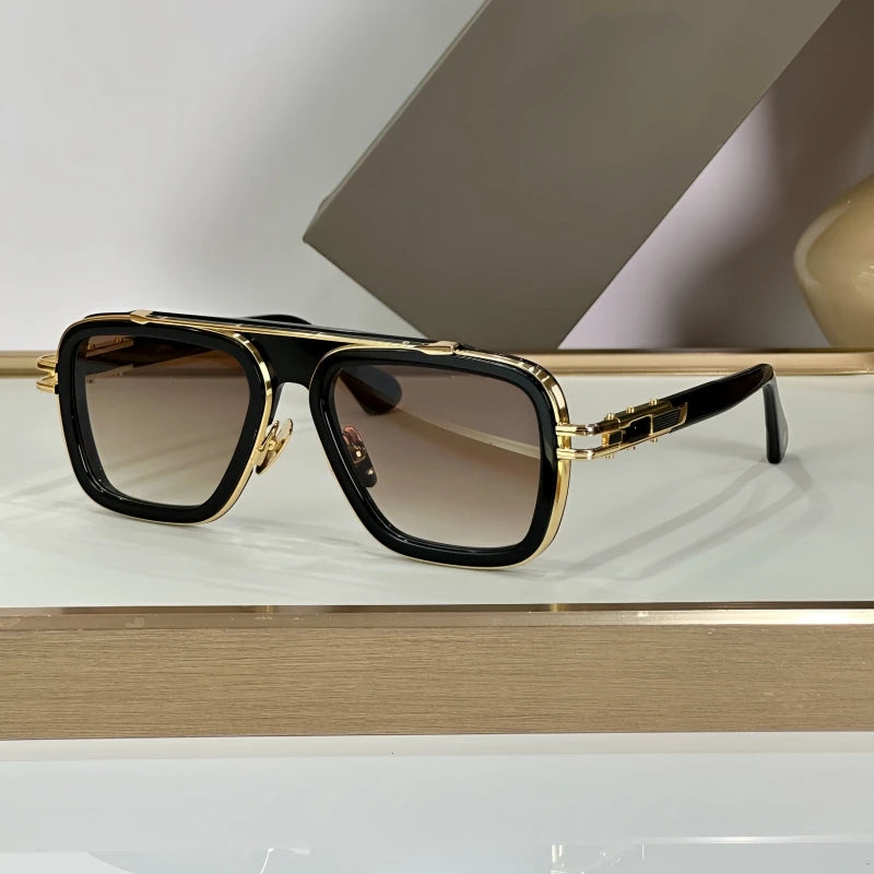 DILTA LXN-EVO DTS403 Luxury Designer Pilot Sunglasses for Women Fashion UV400 Outdoor Double Bridge lunette soleil femme