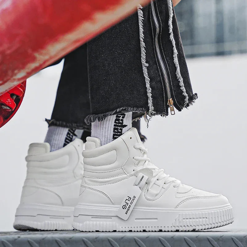 Men's Casual Sneaker Spring High-top Male Sneakers Shoes for Men Skateboard Sports Leisure Wear-resistant Non-Slip All-match New