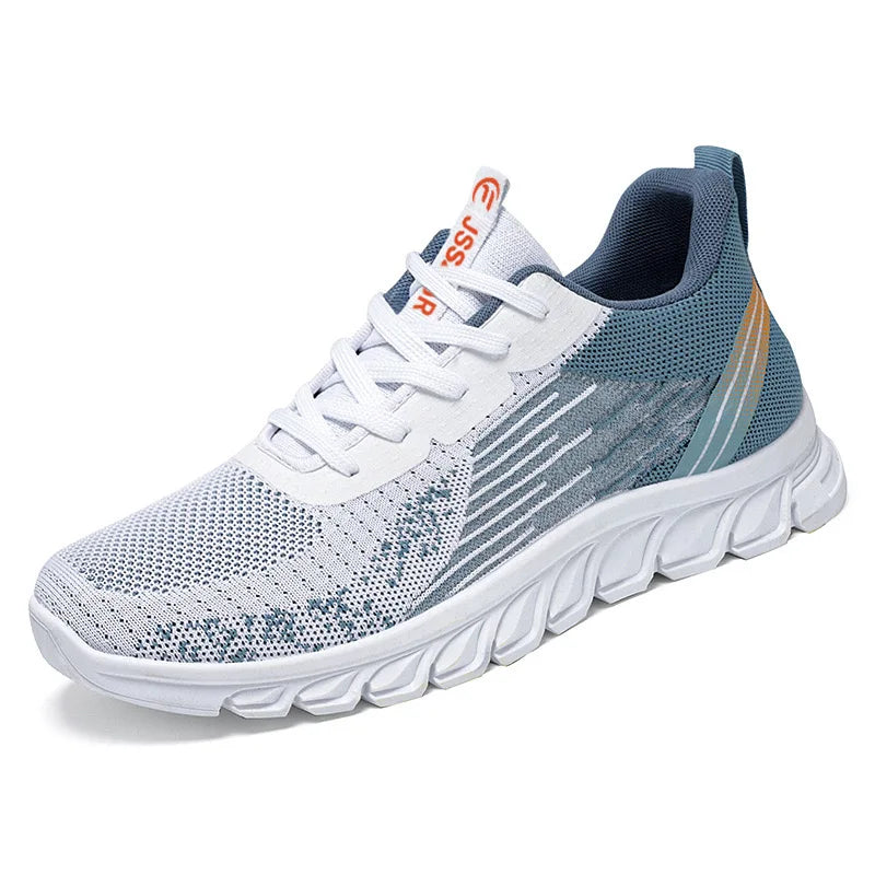 Sneakers new men's shoes trend foreign trade flying woven lace-up running shoes breathable Korean version of tide shoes