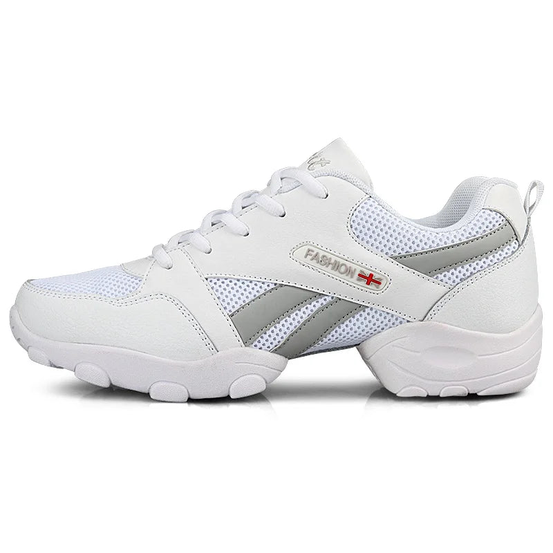 Men's Dance Sneakers Breathable Mesh Split Sole Modern Jazz Hip Hop Dance Shoes 602