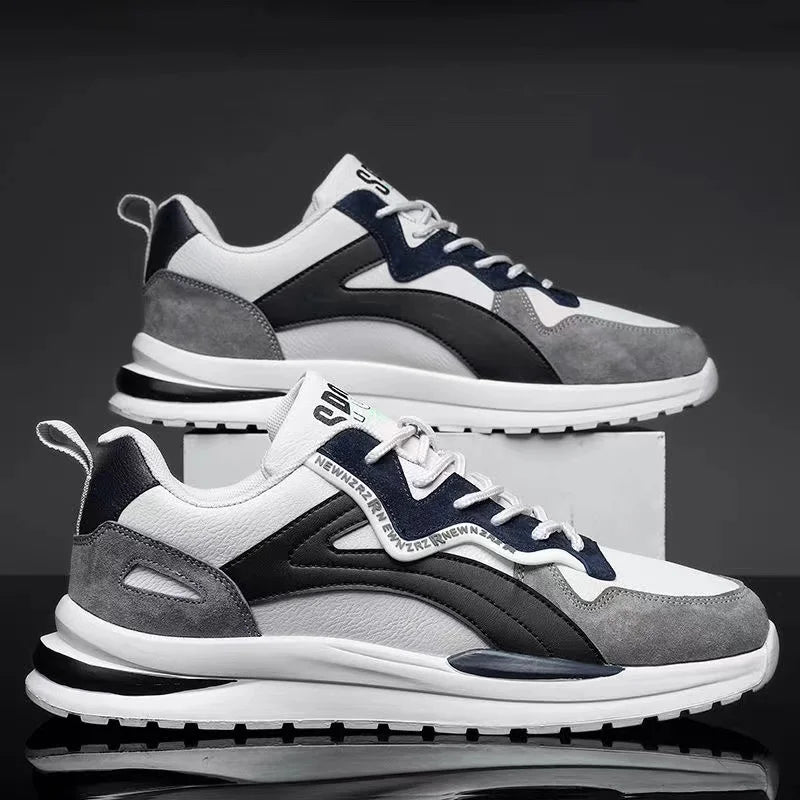 Men's Low-Top Laced Training Sneakers, Suitable for Outdoor Workouts, Anti-Slip Comfortable Hiking Shoes