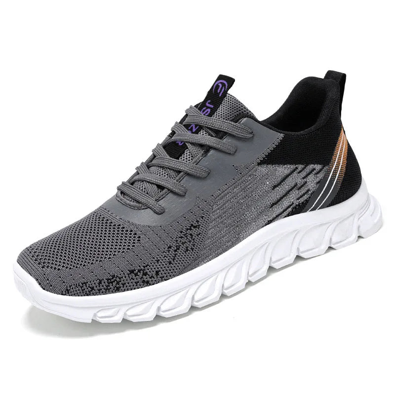 Sneakers new men's shoes trend foreign trade flying woven lace-up running shoes breathable Korean version of tide shoes