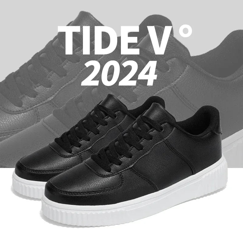 Fashion Leather Men White Sneakers Breathable Comfort Classic Casual Shoes Mens Outdoor Walking Shoes Couple Footwear Size 36-50