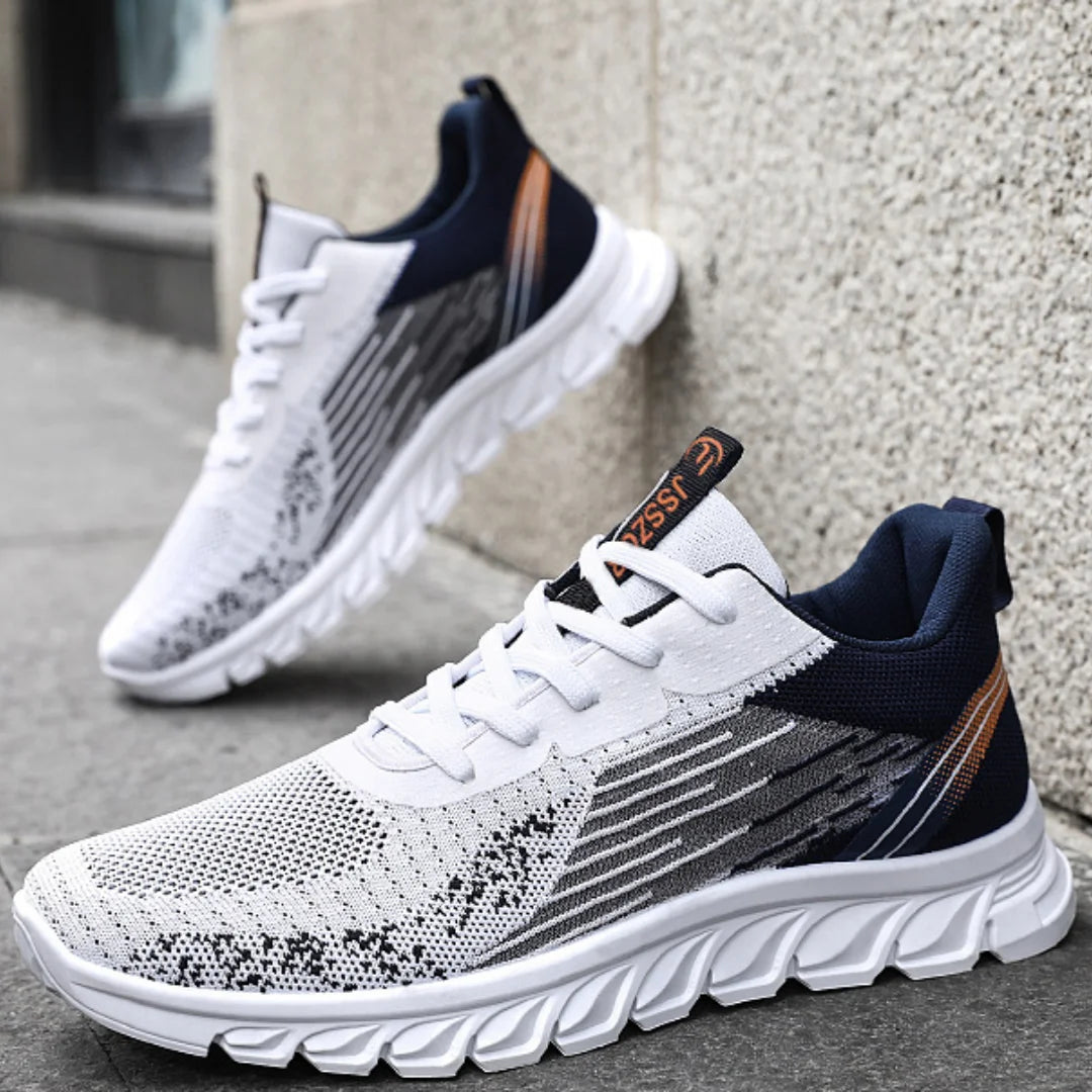 Sneakers new men's shoes trend foreign trade flying woven lace-up running shoes breathable Korean version of tide shoes