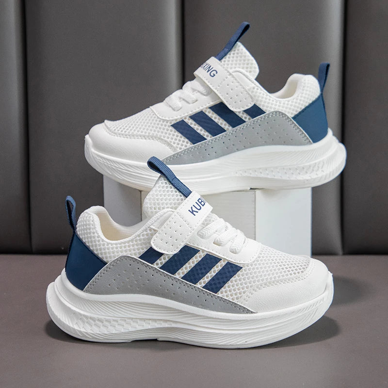 Children's Sneakers Kids Fashion Design White Non-slip Casual Shoes Boys Girls Hook Breathable Sneakers Toddler Outdoor Shoes