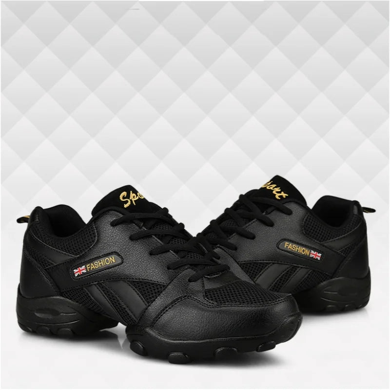 Men's Dance Sneakers Breathable Mesh Split Sole Modern Jazz Hip Hop Dance Shoes 602