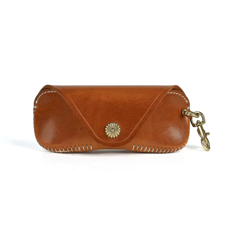 Full-grain Leather Handmade Retro Glasses Case, Sunglasses Storage Box