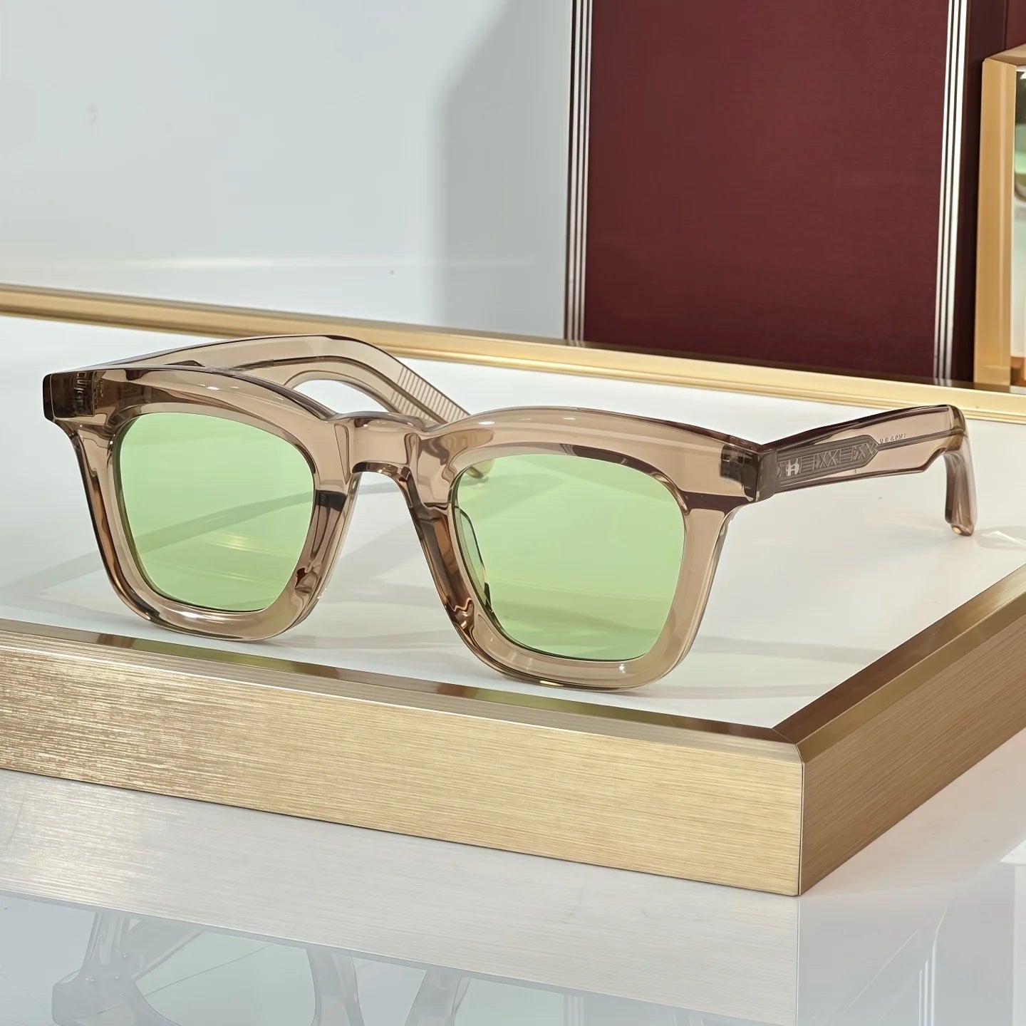 JMM LECLAIR Sunglasses Men Fashion Travel Sunglasses Square Thick Acetate Popular Luxury Brand Women's Sunglasses in Trend