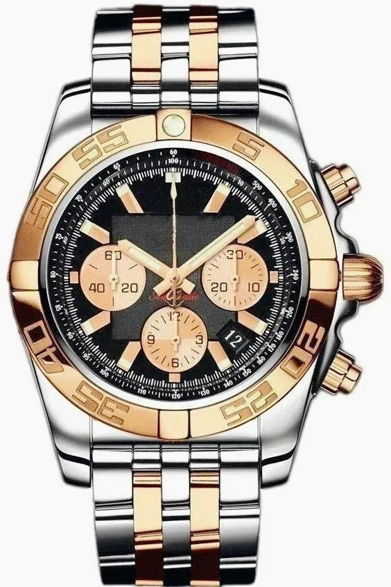 Modern Sophisticated Updated Mens Chronograph Quartz Watches Rustproof Premium High Grade Steel Band Multi Function Stopwatch