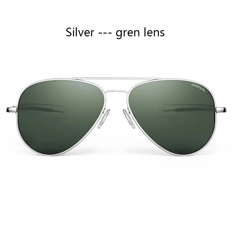 RE Sunglasses Man USA Army Military Aviation Pilot Sunglasses Glass Lens Woman Luxury Brand Retro Titanium Frame High Quality