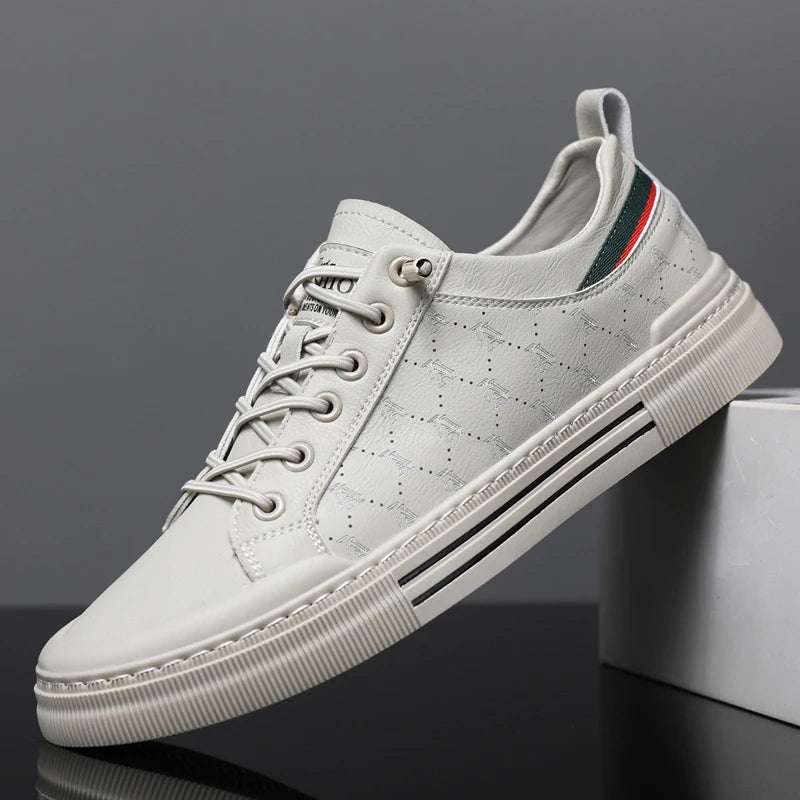 Men's Casual Sport Sneakers - Breathable Upper, Durable PVC Sole, Lace-Up Low-Top Design for All-Season Comfort - Versatile for