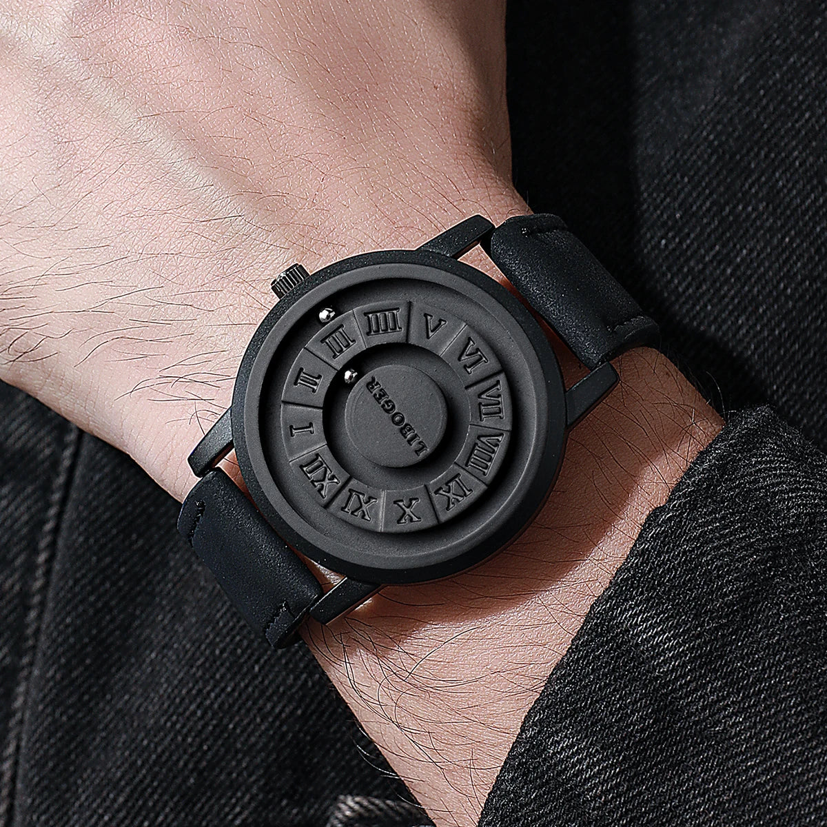 Fashion Magnetic Suspension Men Watches Casual Sports Roma Dial Wristwatches For Mens Clock(Without Box)