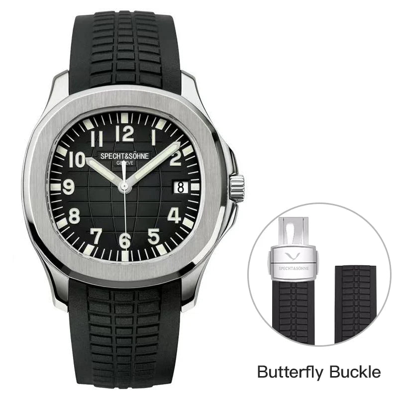 2025 New Arrival Mens Watches Top Brand Luxury Automatic Mechanical Watches Rubber Strap Stainless Steel Watch Relogio Masculino