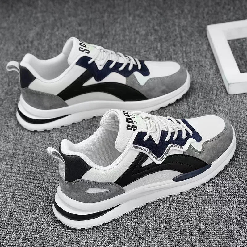 Men's Low-Top Laced Training Sneakers, Suitable for Outdoor Workouts, Anti-Slip Comfortable Hiking Shoes