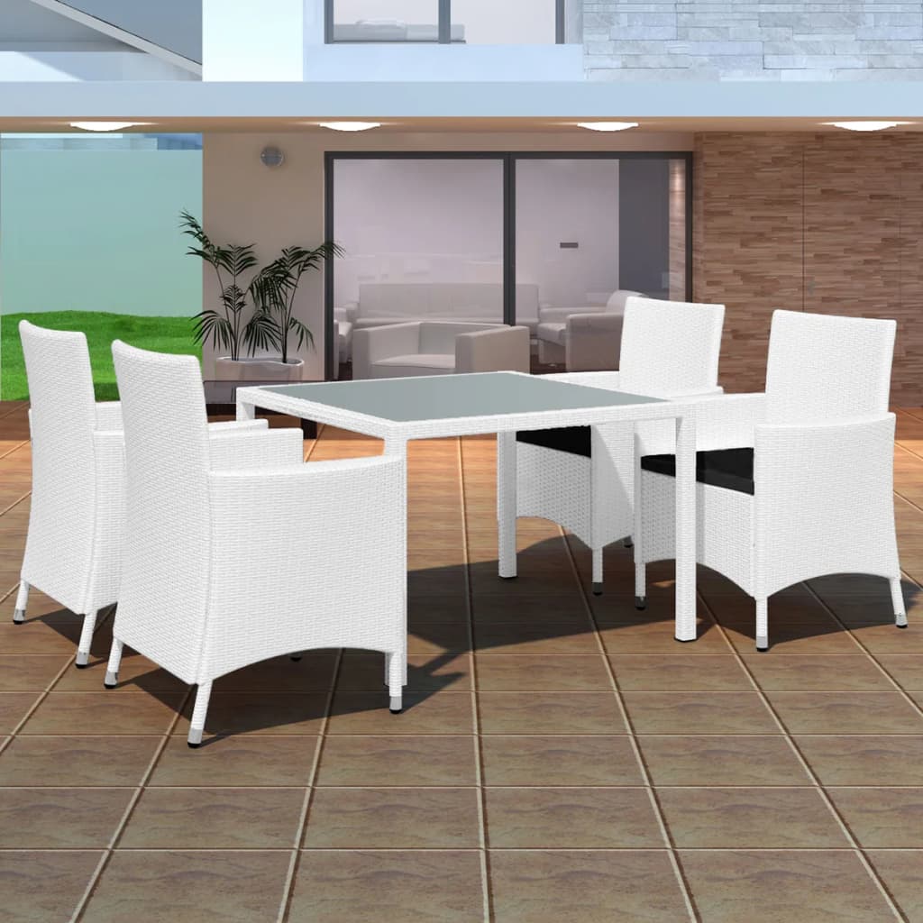 7-Delige Tuinset Met Kussens Poly Rattan