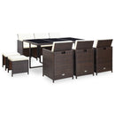 1 Tuinset Met Kussens Poly Rattan