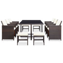 1 Tuinset Met Kussens Poly Rattan