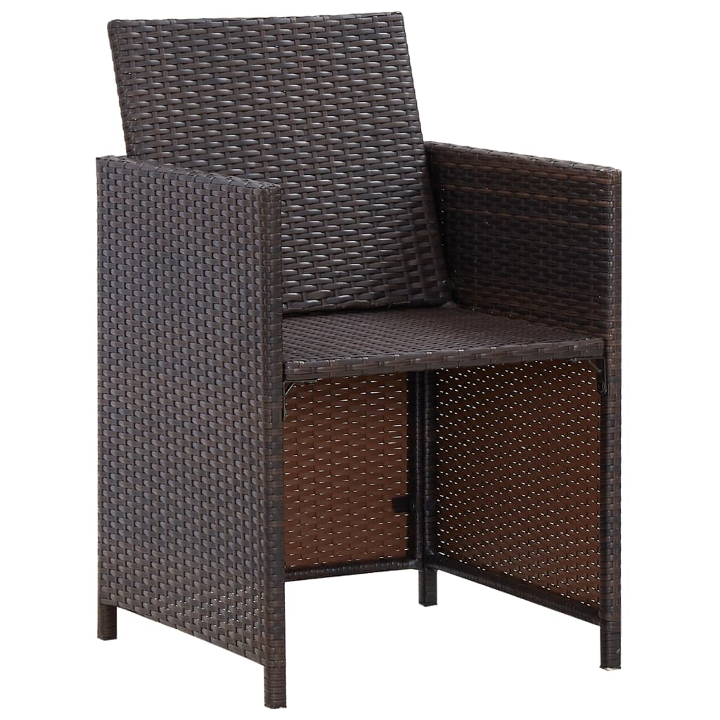 1 Tuinset Met Kussens Poly Rattan