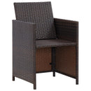 1 Tuinset Met Kussens Poly Rattan