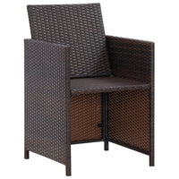 1 Tuinset Met Kussens Poly Rattan