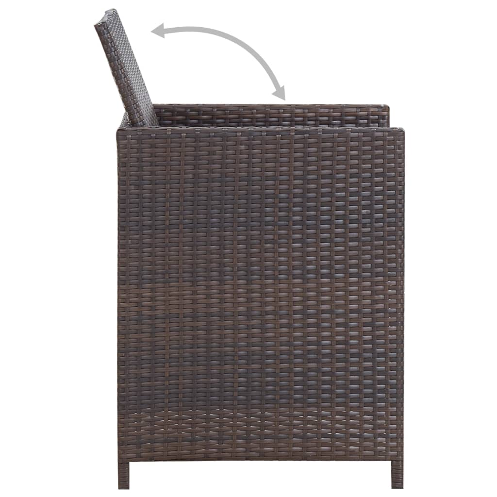 1 Tuinset Met Kussens Poly Rattan