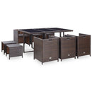1 Tuinset Met Kussens Poly Rattan