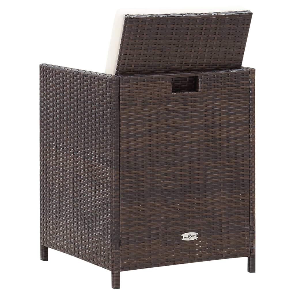 1 Tuinset Met Kussens Poly Rattan
