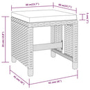 5-Delige Tuinset Poly Rattan En Acaciahout Zwart