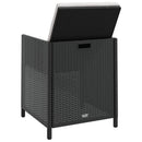 11-Delige Tuinset Met Kussens Poly Rattan Zwart